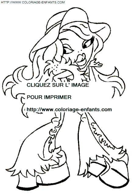 coloriage Les poupées Bratz