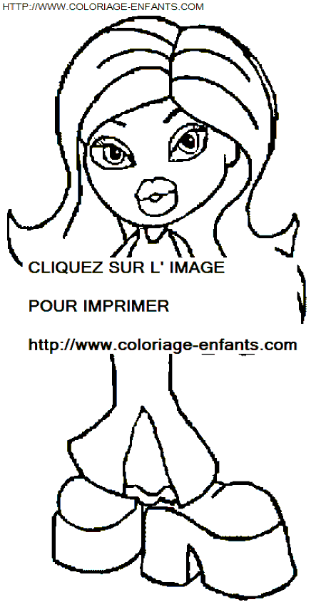 coloriage Les poupées Bratz