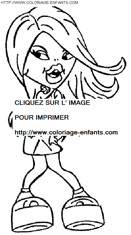 coloriage Les poupées Bratz