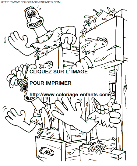 coloriage Heros Chicken Run