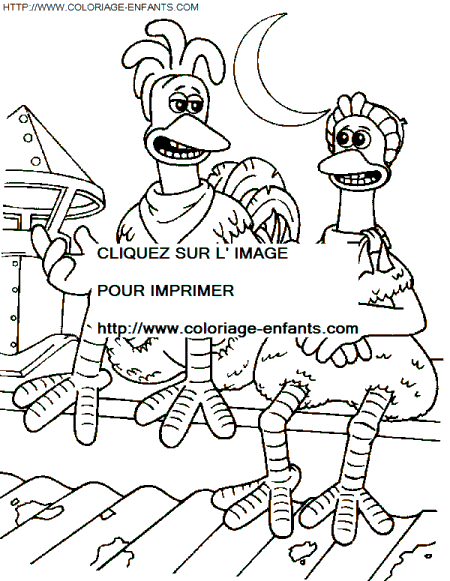 coloriage Heros Chicken Run