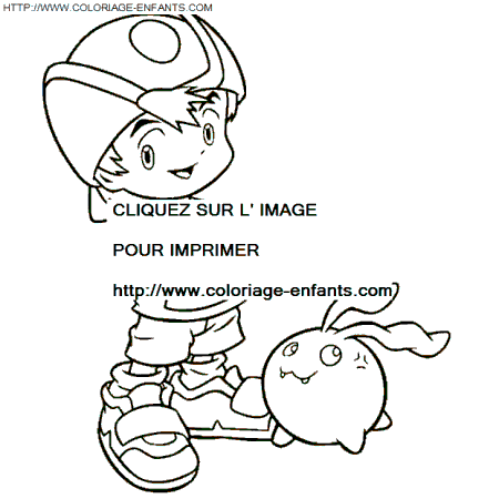 coloriage Heros Digimon