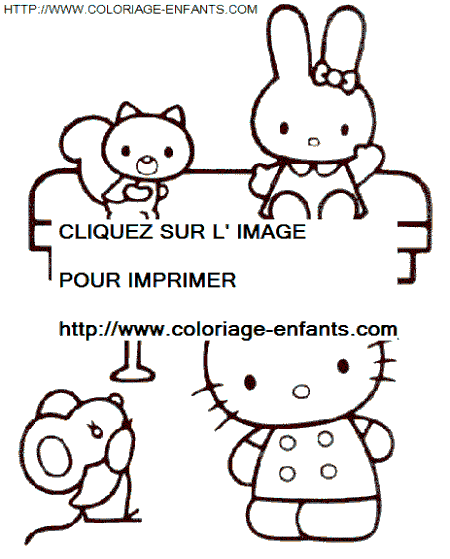 coloriage Heros Hello Kitty