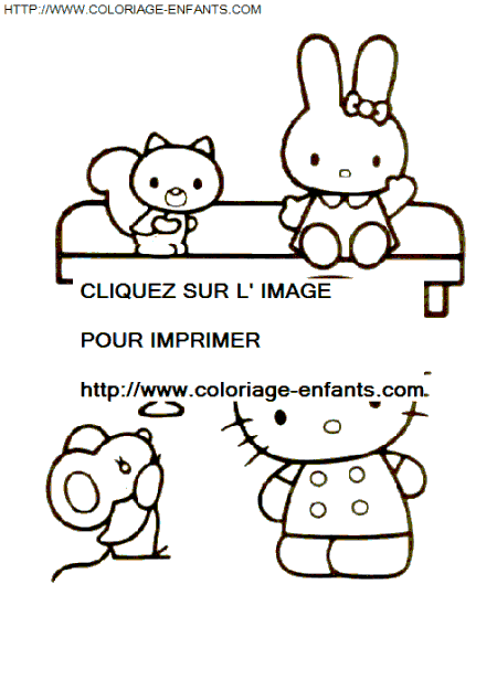 coloriage Heros Hello Kitty