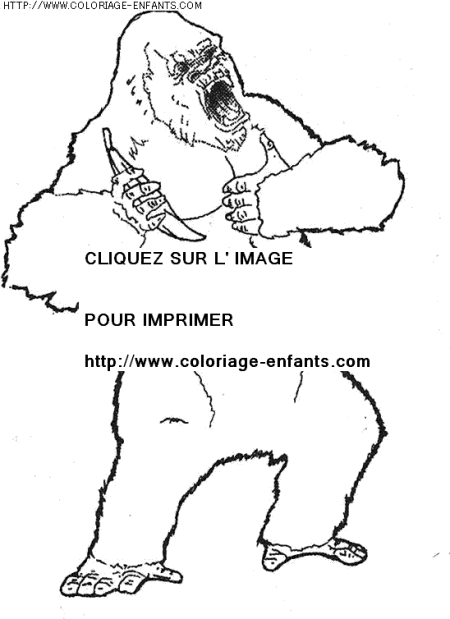 coloriage heros king kong