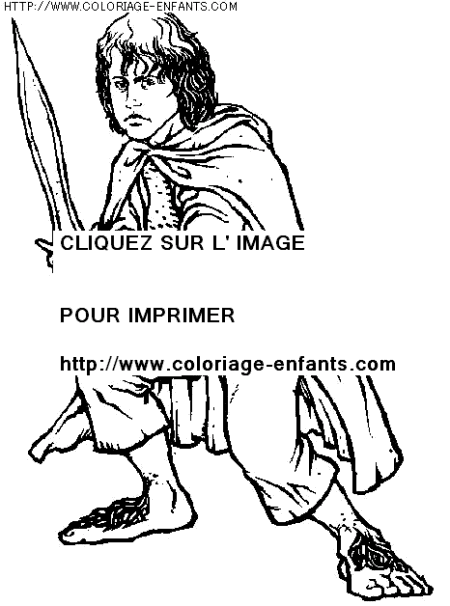 coloriage heros le seigneur des anneaux