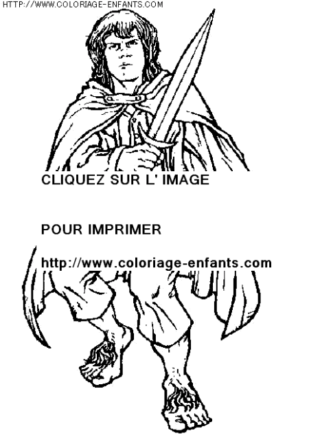 coloriage heros le seigneur des anneaux