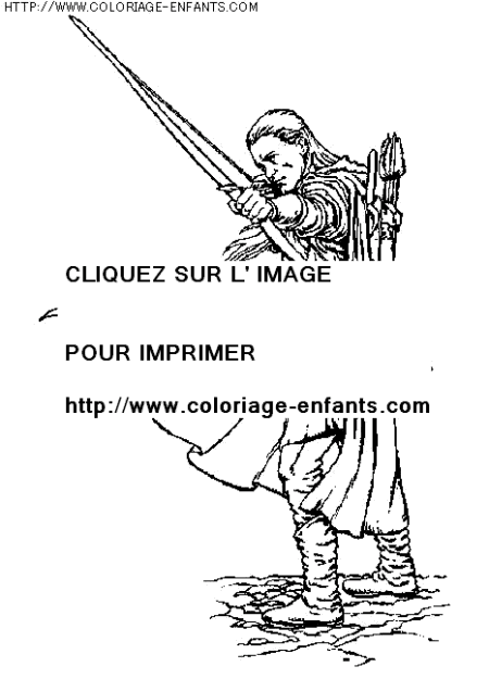 coloriage heros le seigneur des anneaux