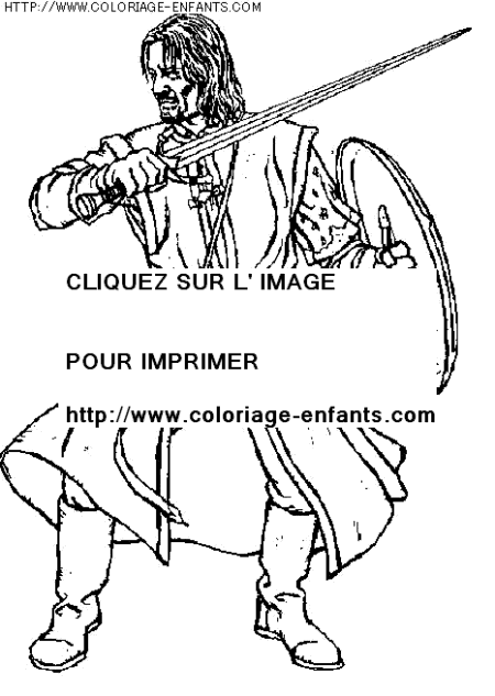 coloriage heros le seigneur des anneaux