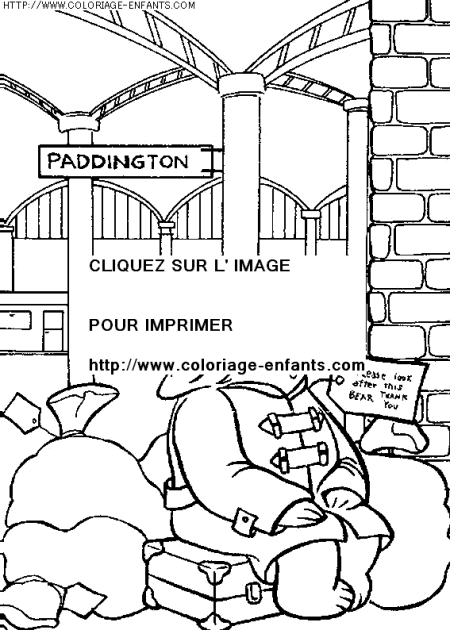 coloriage heros ours paddington