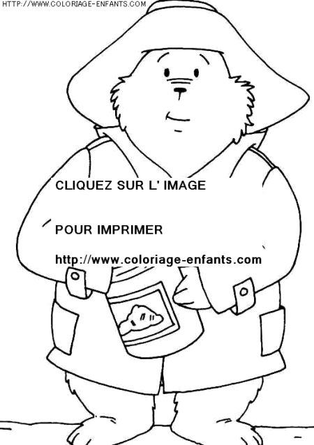 coloriage heros ours paddington