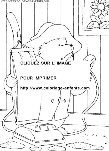 coloriage heros ours paddington