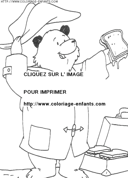 coloriage heros ours paddington