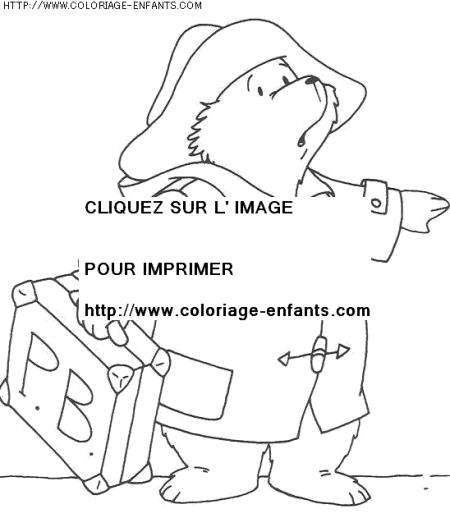 coloriage heros ours paddington