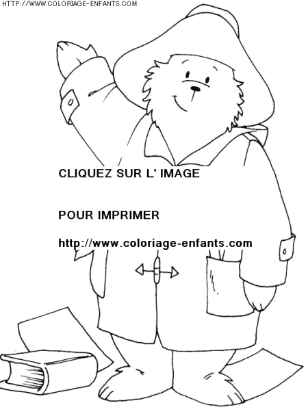 coloriage heros ours paddington