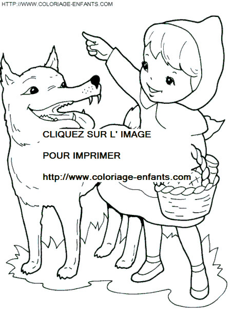 coloriage petit chaperon rouge