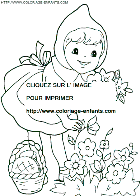 coloriage petit chaperon rouge