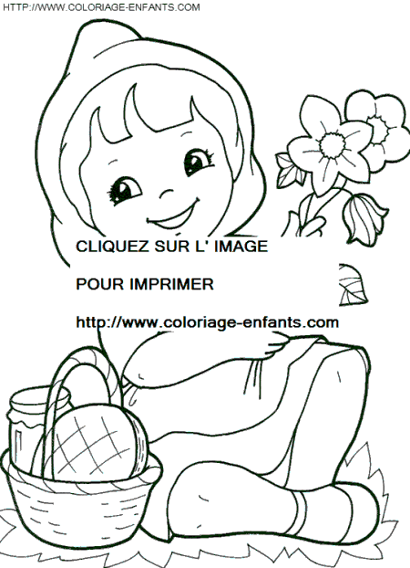 coloriage petit chaperon rouge