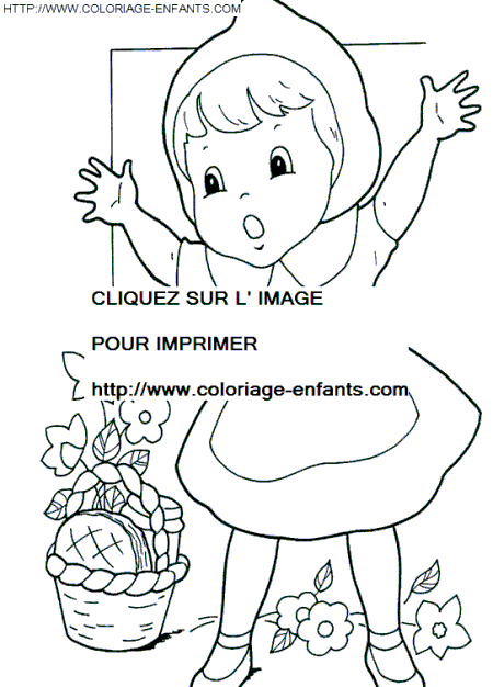 coloriage petit chaperon rouge