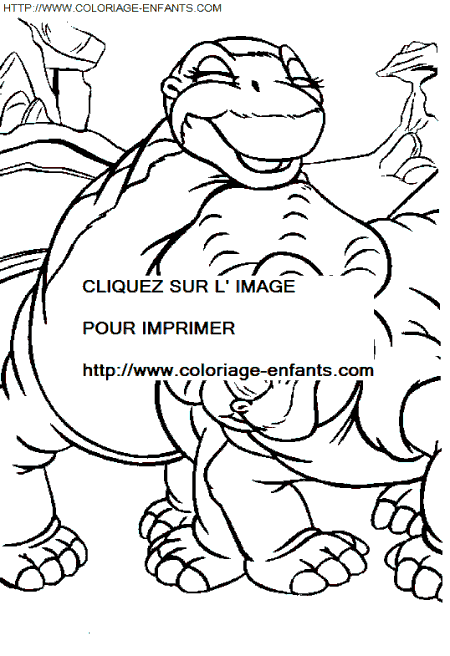 coloriage Heros Petit Dinosaure