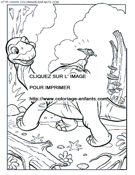 coloriage Heros Petit Dinosaure