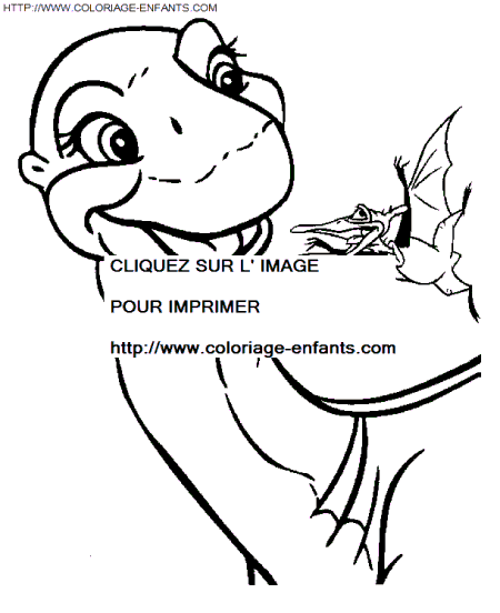 coloriage Heros Petit Dinosaure