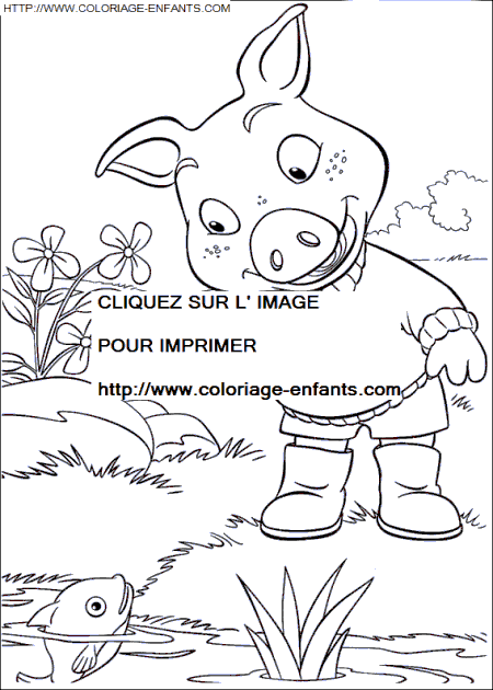 coloriage Heros Piggly