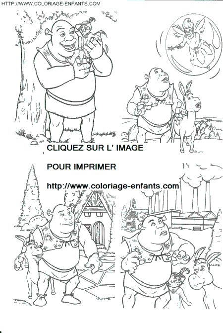 coloriage shrek