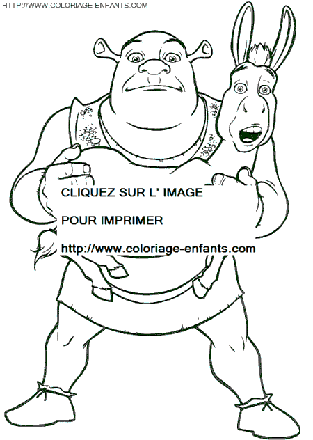 coloriage shrek