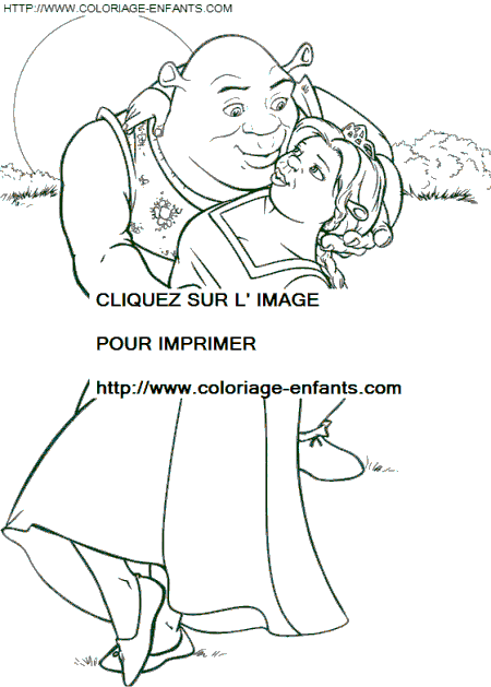 coloriage shrek