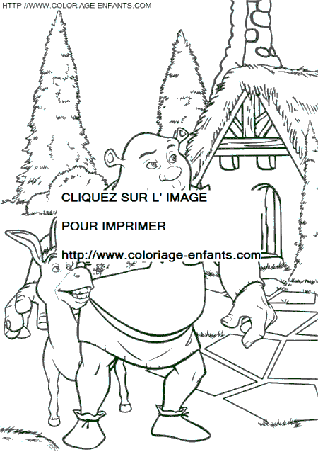 coloriage shrek