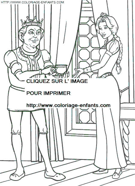 coloriage shrek