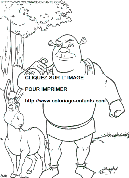 coloriage shrek