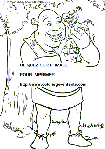 coloriage shrek