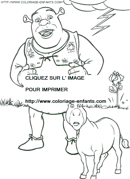 coloriage shrek