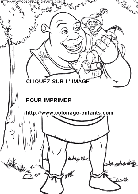 coloriage heros shrek 2