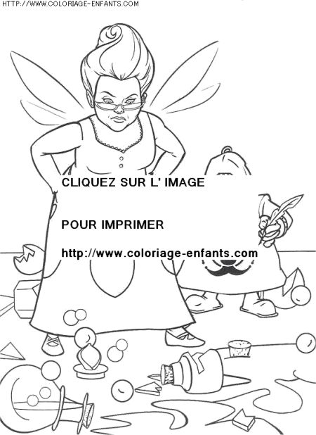 coloriage heros shrek 2