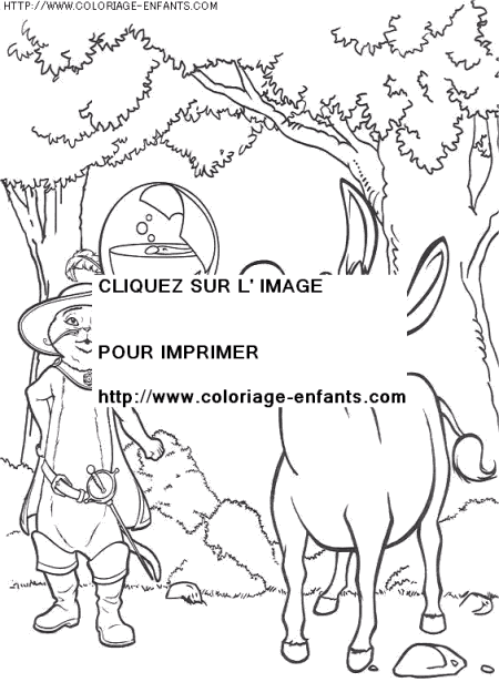 coloriage heros shrek 2