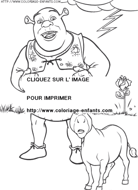 coloriage heros shrek 2