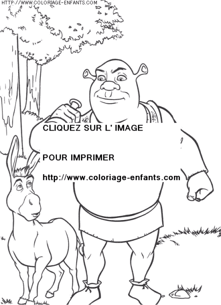 coloriage heros shrek 2