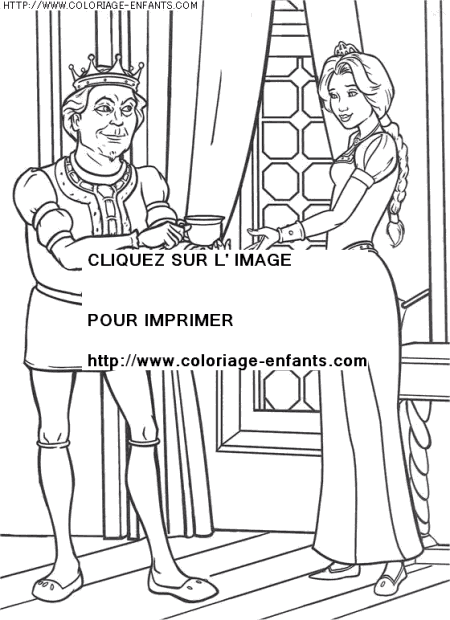 coloriage heros shrek 2