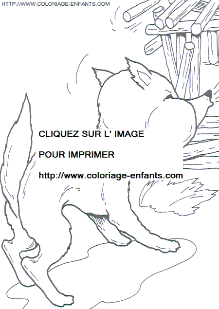 coloriage trois petits cochons