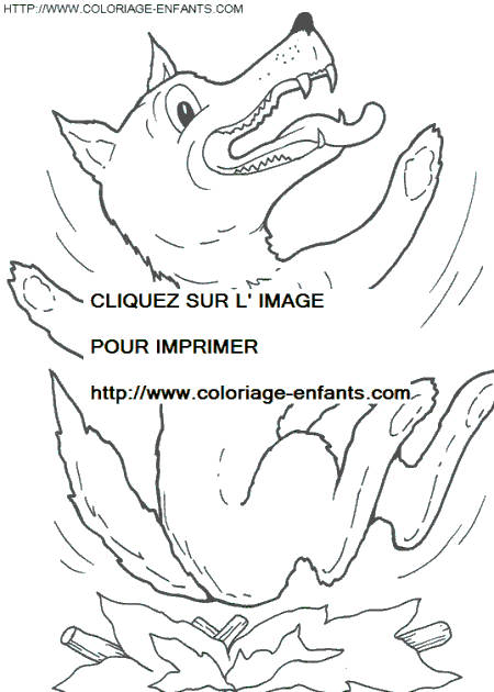 coloriage trois petits cochons