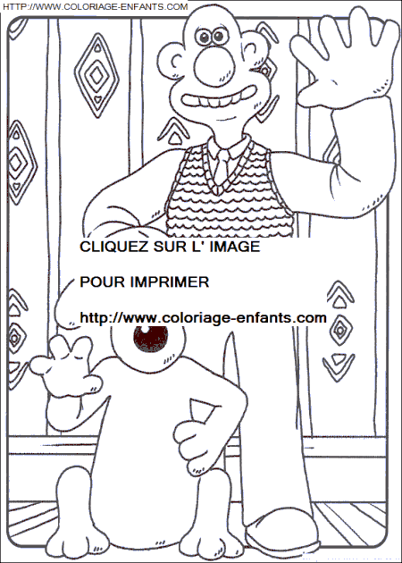 coloriage Heros Wallace Et Gromit