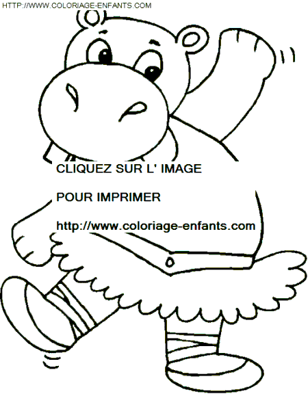 coloriage hippopotames