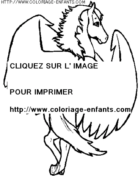 coloriage histoire licornes