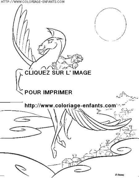 coloriage histoire licornes