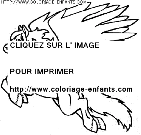 coloriage histoire licornes