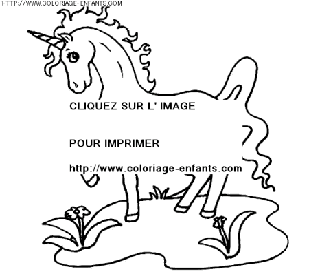 coloriage histoire licornes