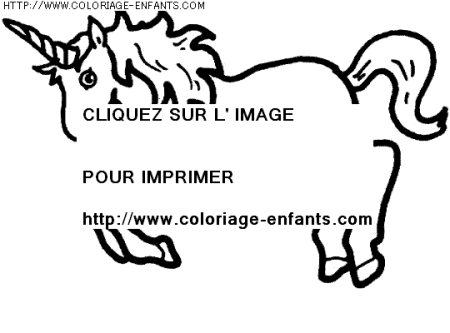 coloriage histoire licornes